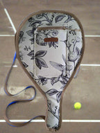 Floral-patterned padel bat cover